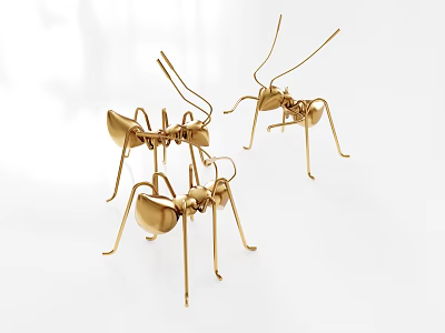 Ant ornaments metal ornaments 3d model