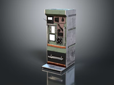 Industrial Style Switch Panel With Metal Finish And Multiple Control Buttons 3d model
