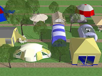 Modern Tent Outdoor Tent Camping Tent 3d model