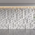 Honeycomb background wall Hexagonal background wall Technology background wall Special-shaped background wall Living room background Sofa background 3d model