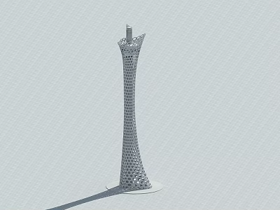 Modern Tower With Lattice Structure Unique Spire-like Shape And Contemporary Design 3d model