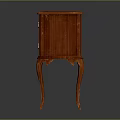 Classic Wooden Entryway Side Cabinet With Two Drawers Carved Legs And Elegant Design