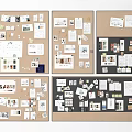 Creative Cork Bulletin Board Wall Decor With Photos Notes Papers And Inspiration