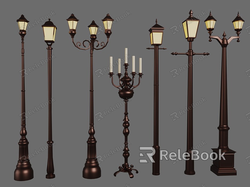 European style wall lamp street lamp combination street lamp street lamp garden lamp lawn lamp outdoor lamp model