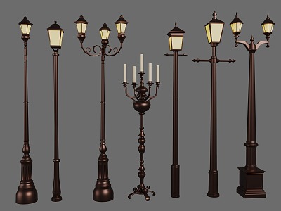 European style wall lamp street lamp combination street lamp street lamp garden lamp lawn lamp outdoor lamp model