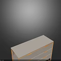 Modern Console Cabinet And Side Cabinet With Golden Metal Frame And White Storage Drawers