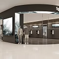 Modern Clothing Store Interior Design With Mannequins Display Racks And Large Screens