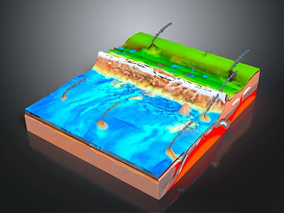 Household Product Layered Structure With Colorful Material Layers And Supportive Design 3d model