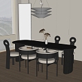 Diemme Modern Dining Table and Chair 3d model