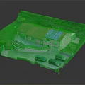 Single Family House Featuring Red Roof Solar Panels Driveway And Two Cars On Green Lawn