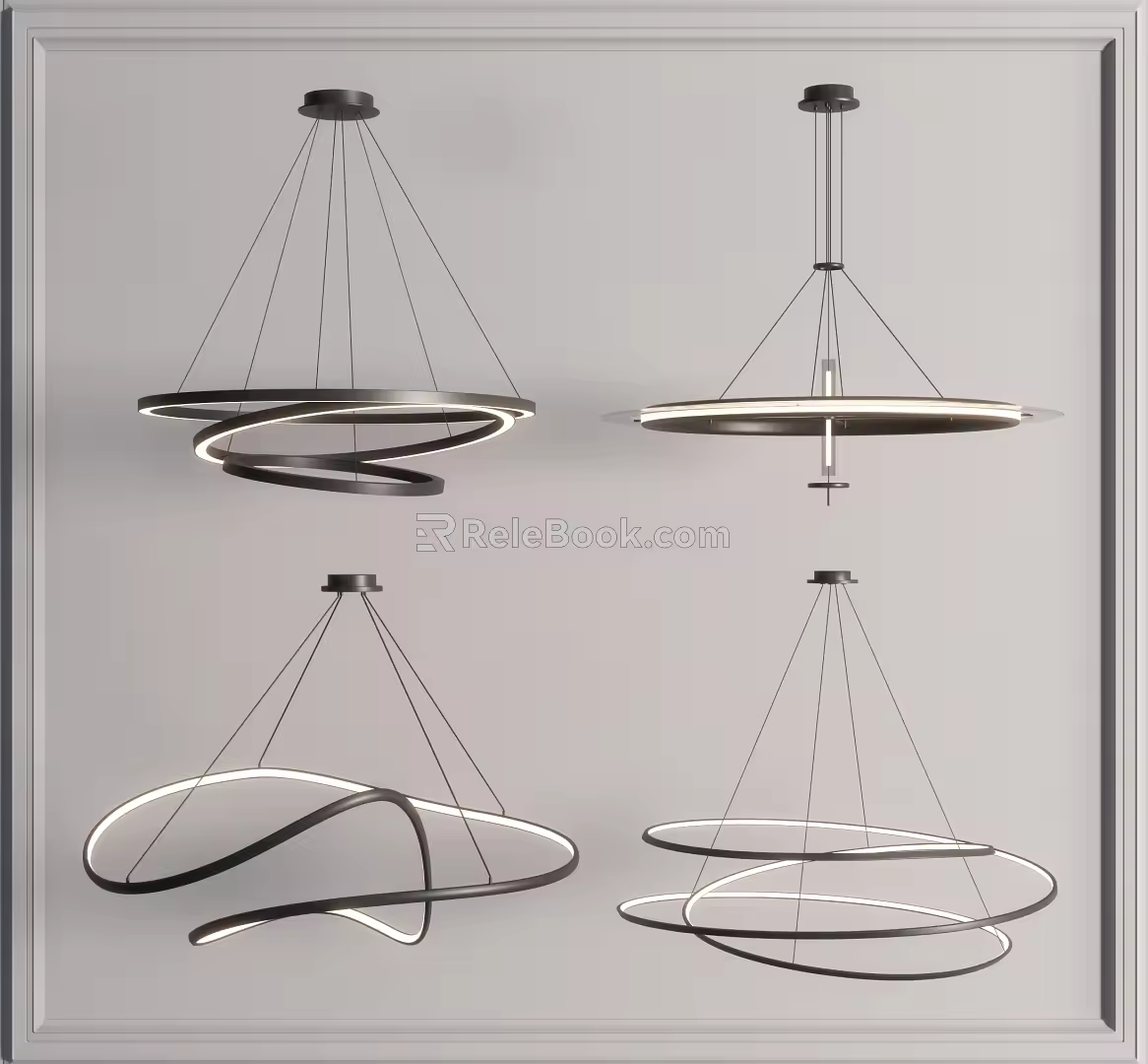 Modern chandelier 3d model