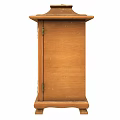 Vintage Wooden Carved Mantel Clock With Roman Numerals And Ornate Design Details