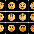 Cartoon Expression Pack Cartoon Avatar QQ Expression Angry Shy Crying 3d model