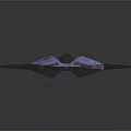Innovative Cosmic Spacecraft Featuring Purple Blue Exterior And Sharp Nose Cone Design