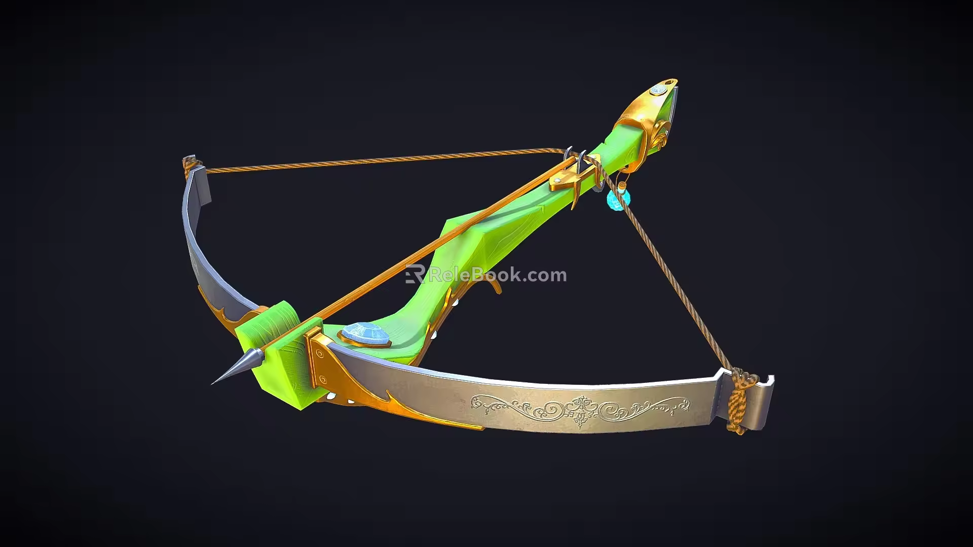 Crossbow PBR Material Crossbow Long Range Weapon Cold Weapon Hunting Crossbow Bow Arrow 3d model