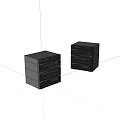 Black Stacked Electronic Audio Components With Multiple Control Panels