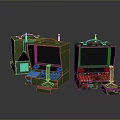 Green Portable Military Tactical Devices With Screens Control Panels And Joysticks
