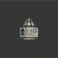 European Architecture Dome Structure With Arched Windows Stained Glass And Intricate Carved Details