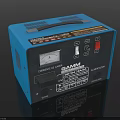 GAMM Car Battery Charger With Blue Housing Black Control Panel Current Meter And Switches