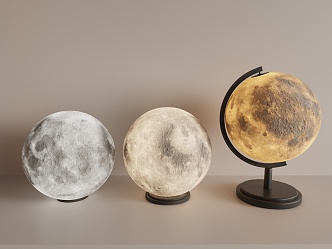 modern table lamp moon lamp 3d model