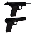 Two Modern Black Handguns With Sleek Design And Ergonomic Grip
