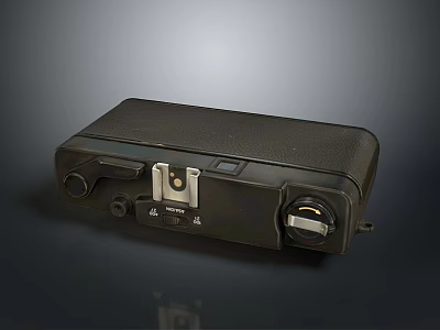Vintage Black Analog Camera With Classic Design And Functional Features 3d model