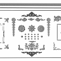European-style carved lines 3d model