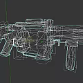 Black Tactical Assault Weapon With Barrel Magazine Grip And Rail System