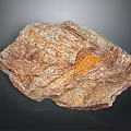 Natural Wooden Stone Material Featuring Rustic Brown And Orange Textured Surface