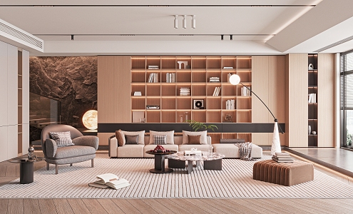 modern living room 3d model