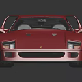 Red Ferrari Sports Car With Sleek Design And Rear Spoiler On Black Background