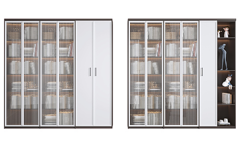 Modern bookcase 3d model