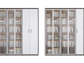 Modern bookcase 3d model