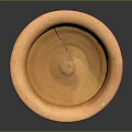 Handcrafted Terracotta Pottery With Round Rim And Textured Earth Tone Surface