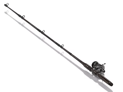 High Quality Durable Fishing Rod with Reel for Professional Outdoor Fishing Sports 3d model