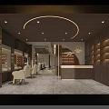 Elegant Beauty Hair Salon Interior Design With Stylish Chairs And Wooden Reception Desk