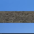 Traditional Chinese Relief Carving Decorative Panel with Figures Buildings and Trees