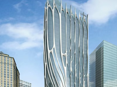 Public office special-shaped building 3d model