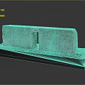 Stone Garden Ornament with Small Opening and Green Moss on Base