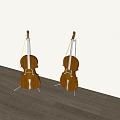 Modern Violin Musical Instruments Ornaments Musical Instruments 3d model