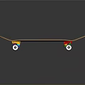 Colorful Checkered Skateboard Deck Design With White Wheels And Smooth Surface