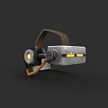 Game Movie Character Equipment With Gray Main Body Yellow Lights And Brown Strap Mechanical Design