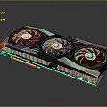 High Performance Digital Graphics Card With Triple Cooling Fans And Efficient Design 3d model