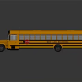 Modern school bus Public school bus 3d model