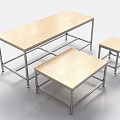 Modern Wooden Top Desks With Sturdy Metal Frames In Various Sizes For Home Office