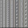Gypsum Molding With Various Ornamental Patterns For Home Interior Design
