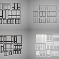 Modern windows 3d model