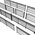 Various Decorative Black Metal Fences with Intricate Patterns and Designs for Outdoor Use
