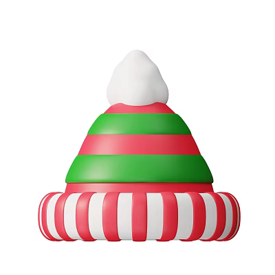 Modern Christmas Hat Christmas Decorations Hat Cartoon Hat 3d model