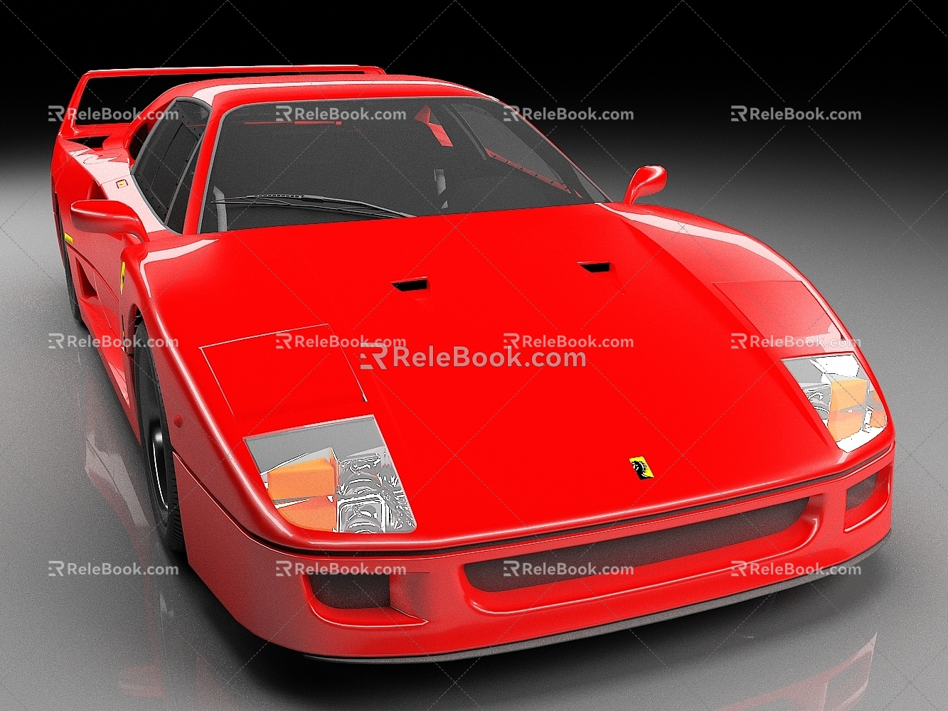 Ferrari f40 car luxury car racing sports car 3d model